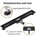 HD Mars 01 Black 80 cm komplett zuhanyfolyóka