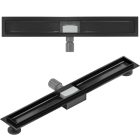 HD Mars 01 Black 80 cm komplett zuhanyfolyóka