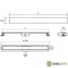 HD Mars 01 Black 80 cm komplett zuhanyfolyóka