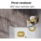 HD MATEO 100x100 szögletes, nyílóajtós zuhanykabin