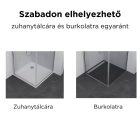 HD MATEO 100x100 szögletes, nyílóajtós zuhanykabin