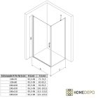 HD MATEO 100x100 szögletes, nyílóajtós zuhanykabin