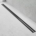 HD Mars Slim 06 Black 80 cm hosszú rozsdamentes acél komplett fekete zuhanyfolyóka