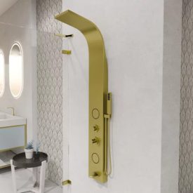   HD Orion Gold 20x140 arany hidromasszázs zuhanypanel, rozsdamentes acél