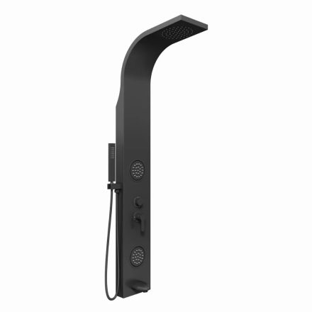 HD Orion Black 20x140 hidromasszázs zuhanypanel, fekete