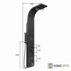 HD Orion Black 20x140 hidromasszázs zuhanypanel, fekete