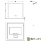 HD Pizzo 80x80 cm LED okostükör, páramentesítő funkcióval