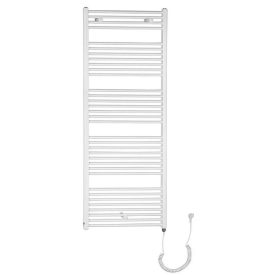   AQUALINE DIRECT-E elektromos fürdőszobai radiátor fűtőpatronnal, egyenes, 600x1680cm, 800W, fehér ILE66T