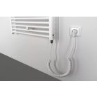 AQUALINE DIRECT-E elektromos fürdőszobai radiátor fűtőpatronnal, egyenes, 600x1680cm, 800W, fehér ILE66T