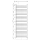 AQUALINE DIRECT-E elektromos fürdőszobai radiátor fűtőpatronnal, egyenes, 600x1680cm, 800W, fehér ILE66T
