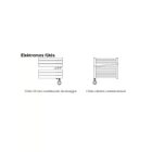 AQUALINE DIRECT-E elektromos fürdőszobai radiátor fűtőpatronnal, egyenes, 600x1680cm, 800W, fehér ILE66T
