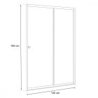 Elte 120x195 cm duplagörgős zuhanyajtó 