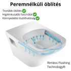LEA WHITE PEREM NÉLKÜLI MÉLY ÖBLÍTÉSŰ ÍVES FALI WC TETŐ NÉLKÜL