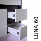 Luna 60 komplett fürdőszobabútor, Sonoma Tölgy -Fehér