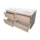 Porto 120 alsó fürdőszoba bútor mosdóval sonoma tölgy színben