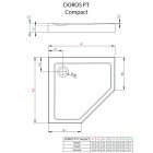 Radaway Doros PT 90x90 akril zuhanytálca