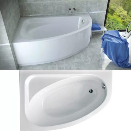 Besco CORNEA COMFORT 150x100 balos aszimmetrikus íves akril sarokkád lábbal