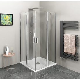   POLYSAN ZOOM LINE szögletes zuhanykabin, 900x900mm, transzparent, króm
