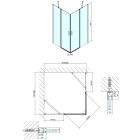 POLYSAN ZOOM LINE szögletes zuhanykabin, 900x900mm, transzparent, króm